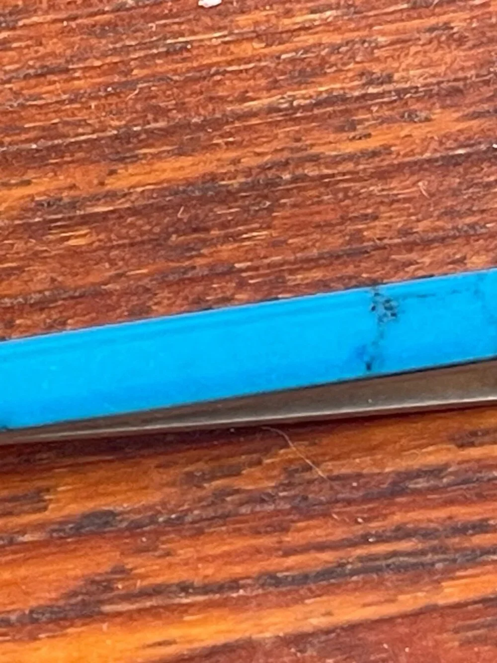 Vintage Mexico Taxco Turquoise and Sterling Silver Money Clip Tie Bar